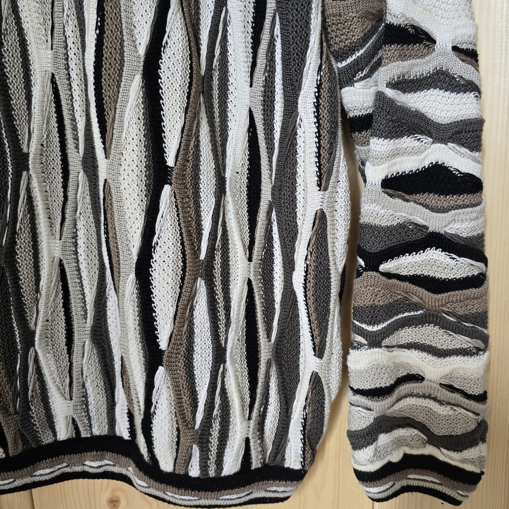 Vintage Tundra Canada Coogi 3D Knit Sweater Mens Medium - Picture 12 of 13